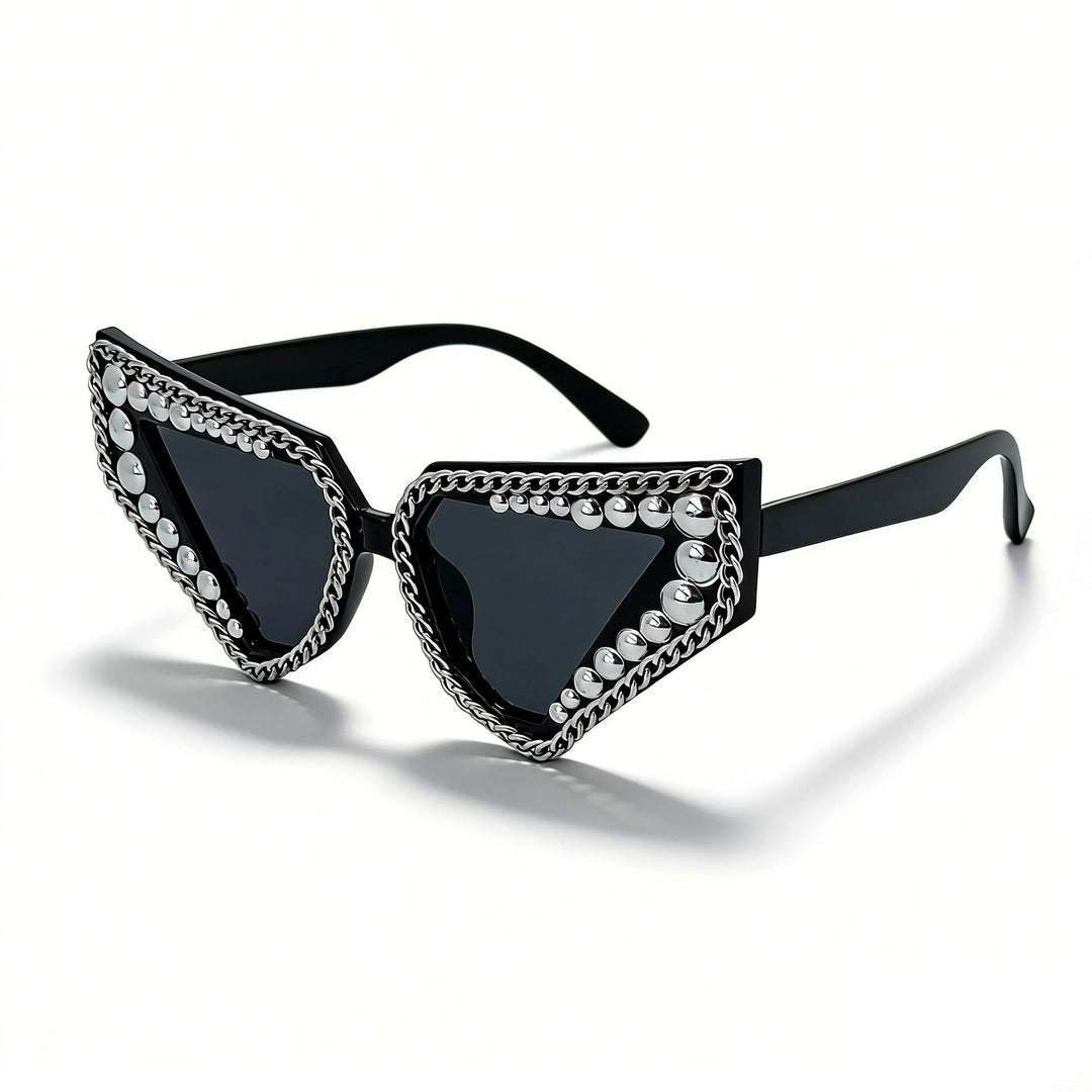 Women's sunglasses with unique triangular frame and sparkling accents Kalsten