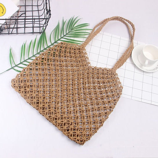 Structured Rattan Tote Bag Kalsten