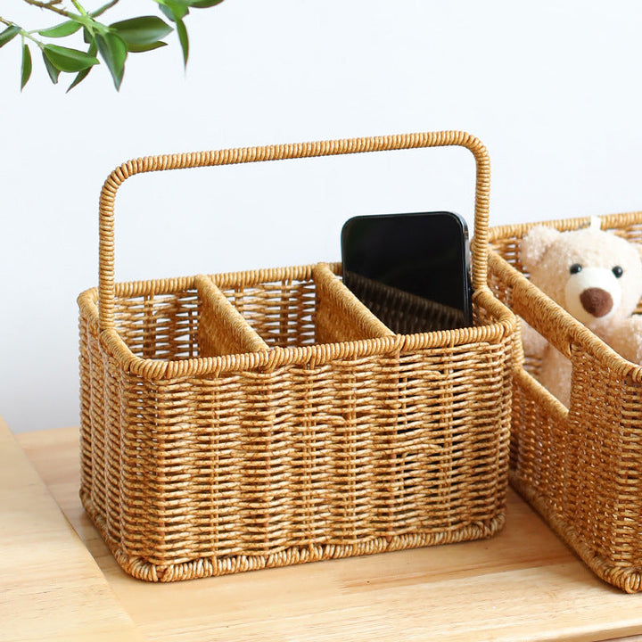Unisex Handwoven Storage Basket with Dividers Kalsten