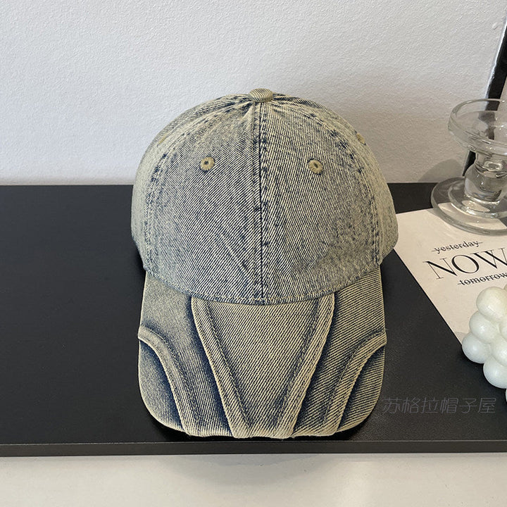 Women's Vintage Distressed Denim Baseball Cap Kalsten