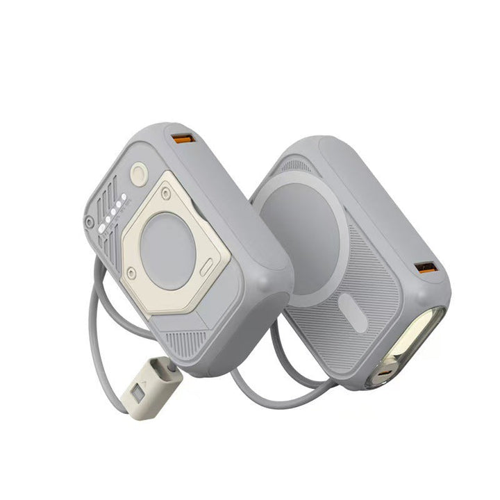 Multifunctional power bank with LED light and integrated charging cable Kalsten