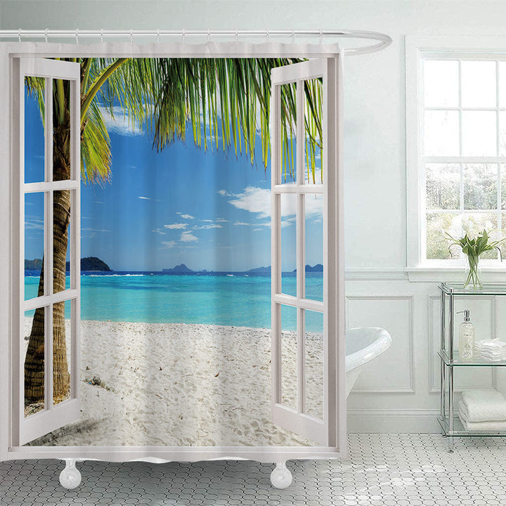 Coastal Escape Shower Curtain Kalsten