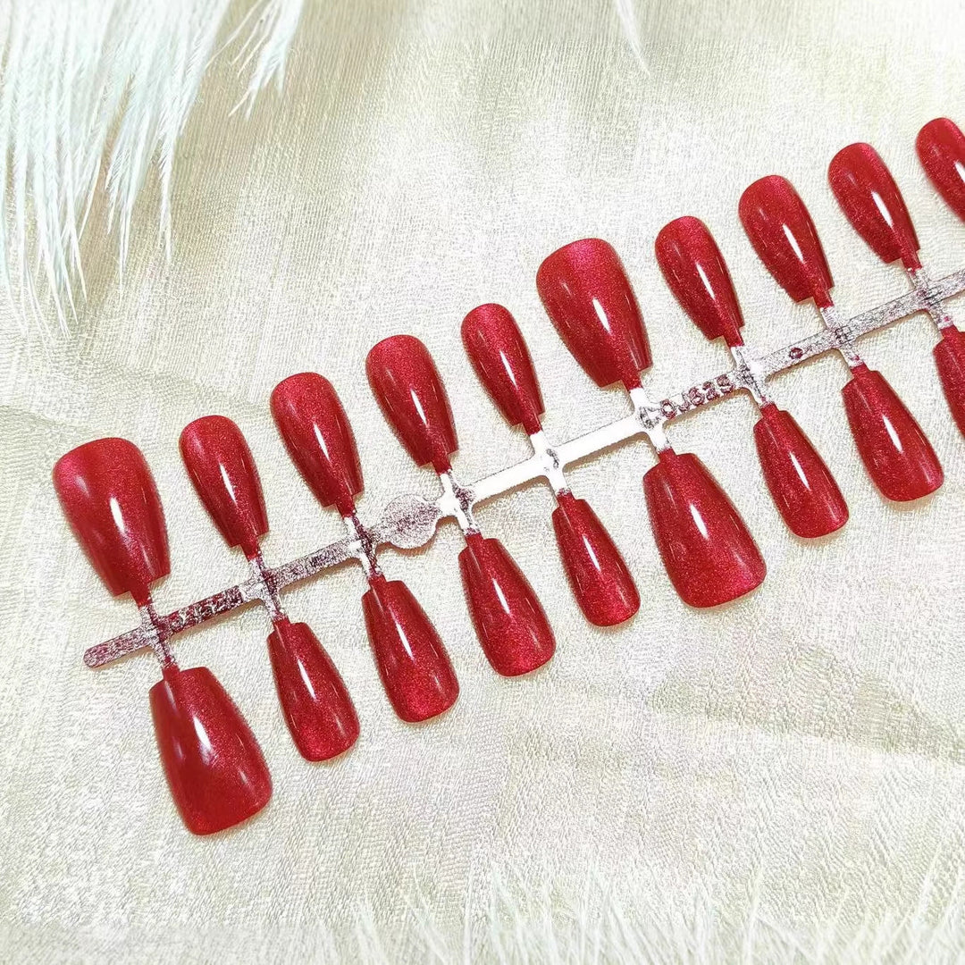 Shiny artificial nails with sparkling at the highest level Kalsten