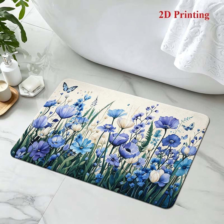 Floral-Themed Comfort Bath Mat Kalsten