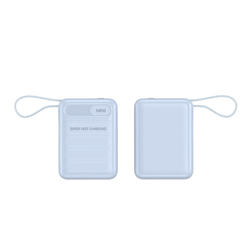 Portable power bank with integrated fast charging cables and digital charging status indicator Kalsten