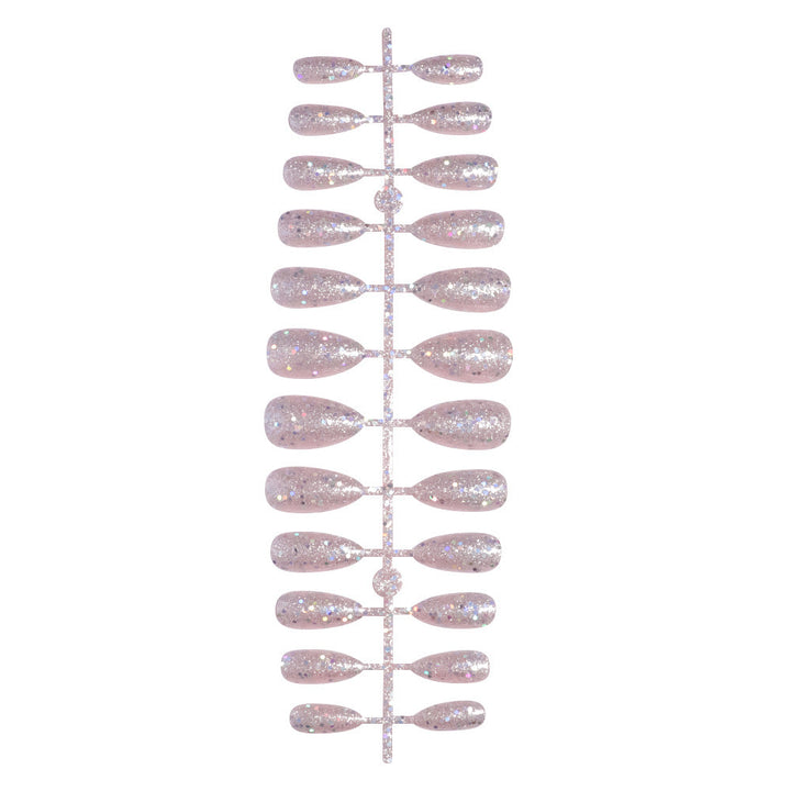 Sparkling Glittery Almond-Shape Press-On Nails Kalsten