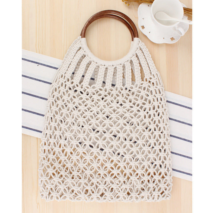 Tote bag with braided net design and practical inner bag Kalsten
