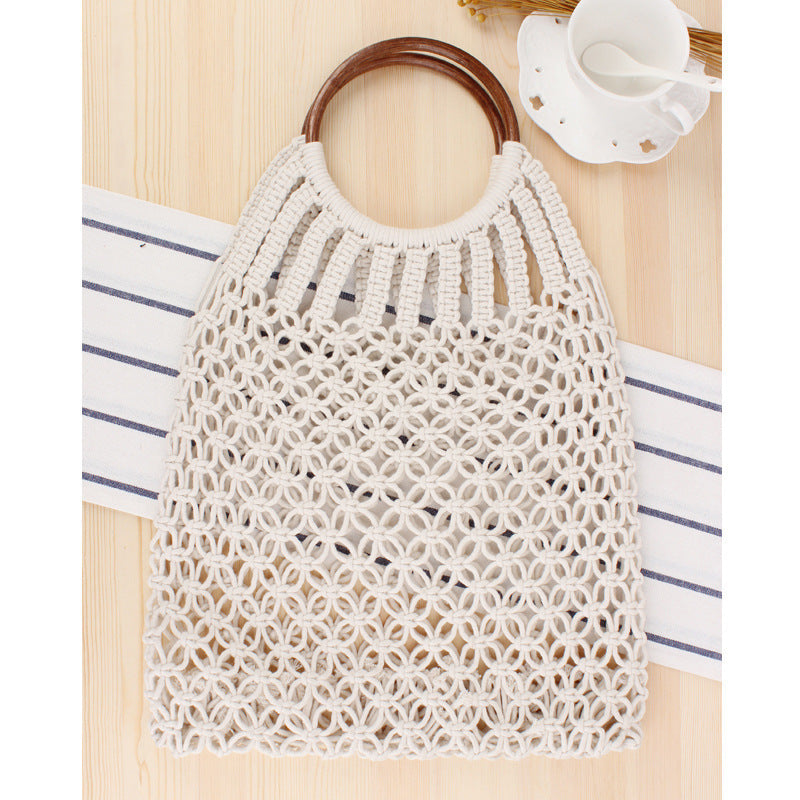 Handbag with Woven Design and Inner Pocket Kalsten