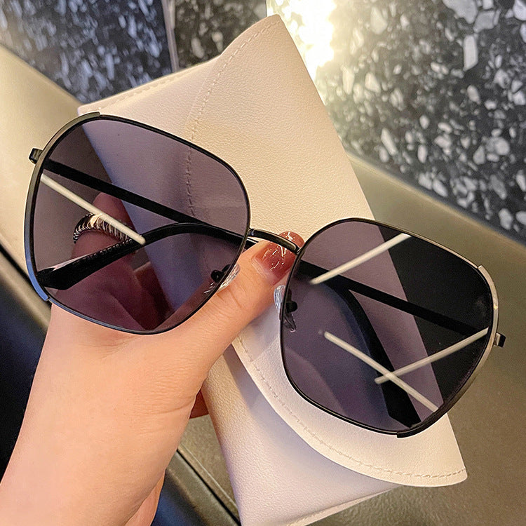 Women's large square sunglasses with high-quality metal frame Kalsten