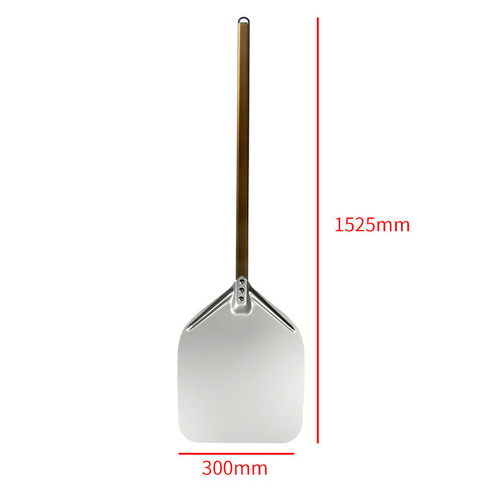 extra-long wooden handled aluminum pizza peel with flat square paddle Kalsten