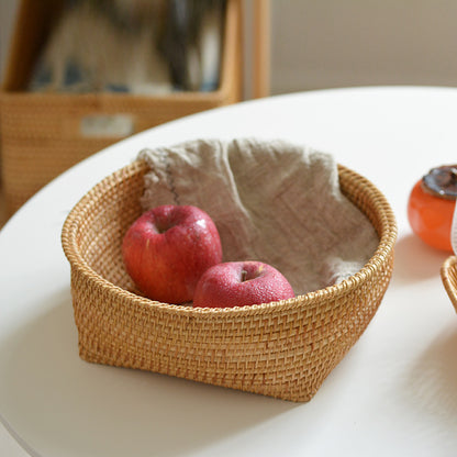 Handcrafted storage basket made of natural rattan Acalora