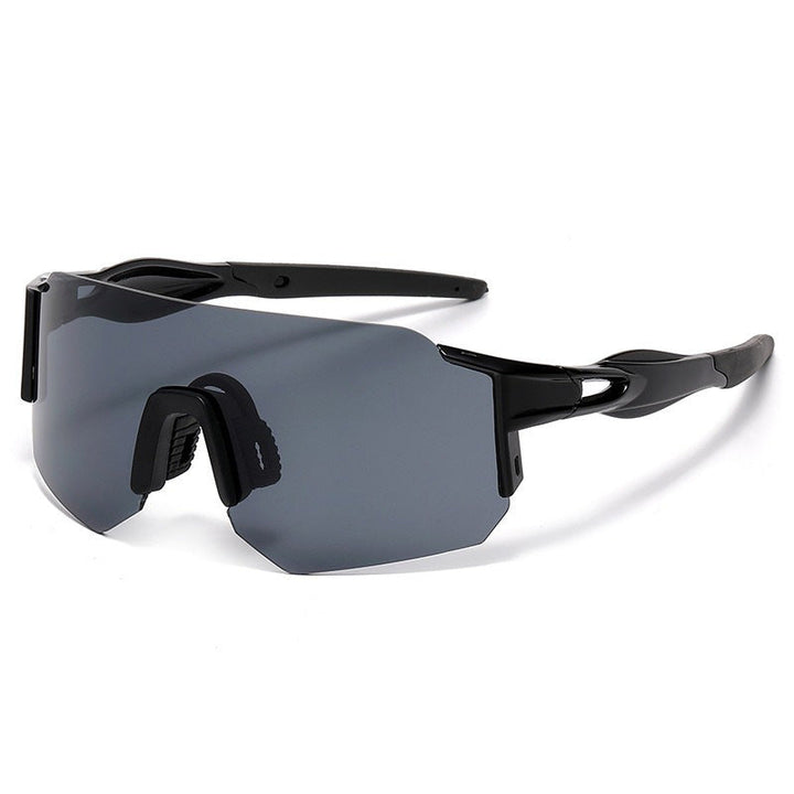 Unisex nan Wraparound sports sunglasses with mirrored one-piece visor and flexible plastic temple Kalsten