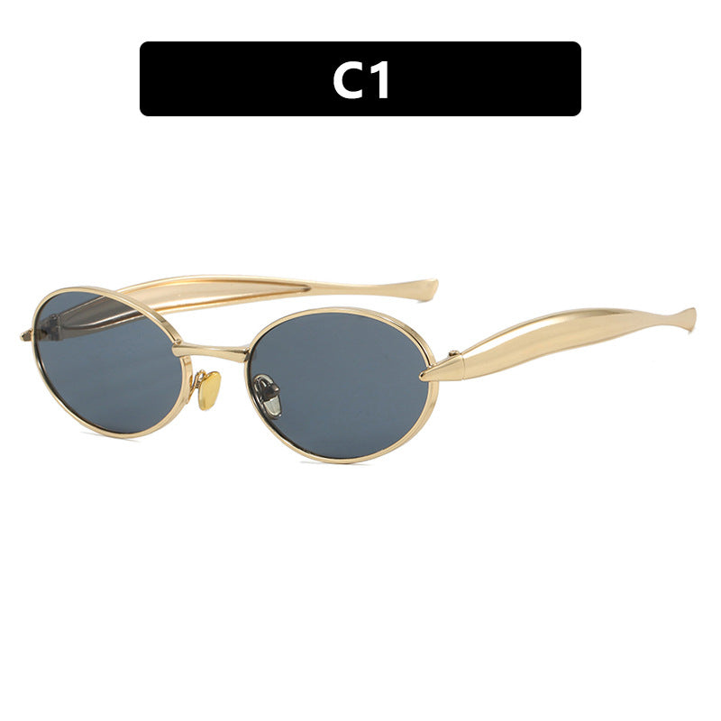 Women's fashionable sunglasses with oval frame and sparkling details Kalsten