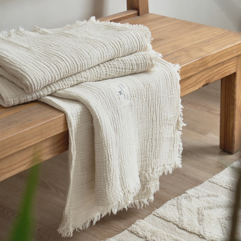 Women’s high-quality and luxurious waffle texture plaid blanket Kalsten