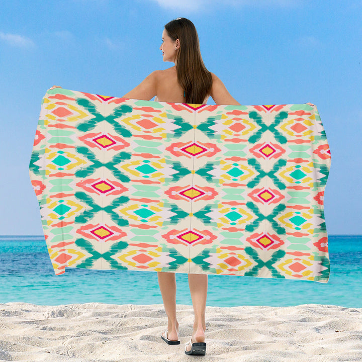 Beach blanket with exclusive geometric tribal design Kalsten
