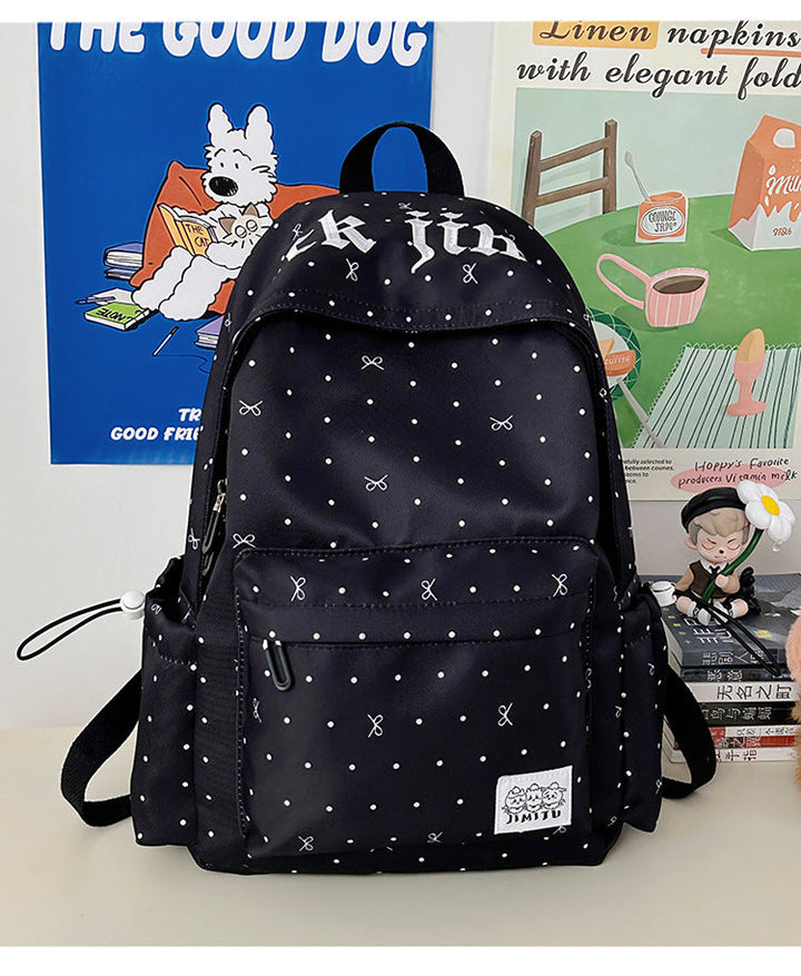 Casual Polka Dot School Backpack