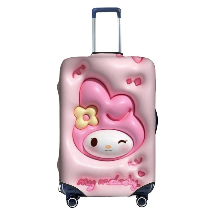 Unisex stretchable suitcase cover with impressionist landscape print and zipper for trolley with swivel wheels Kalsten