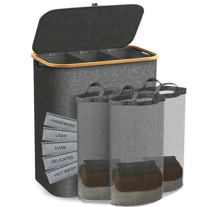 Laundry separation system with practical lid and compartments Acalora
