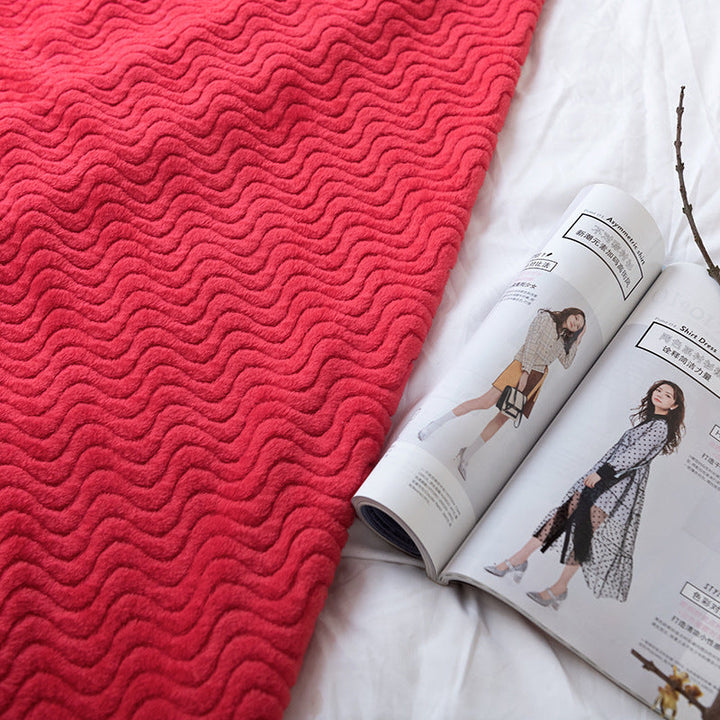 Ladies Cozy Wave Texture Blanket Kalsten