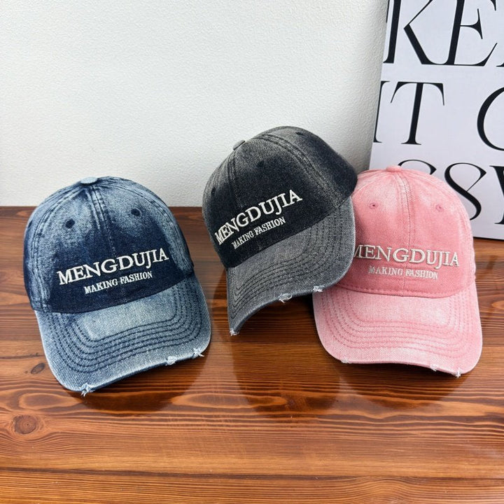 Men's Distressed Denim Baseball Cap Kalsten 1784270408