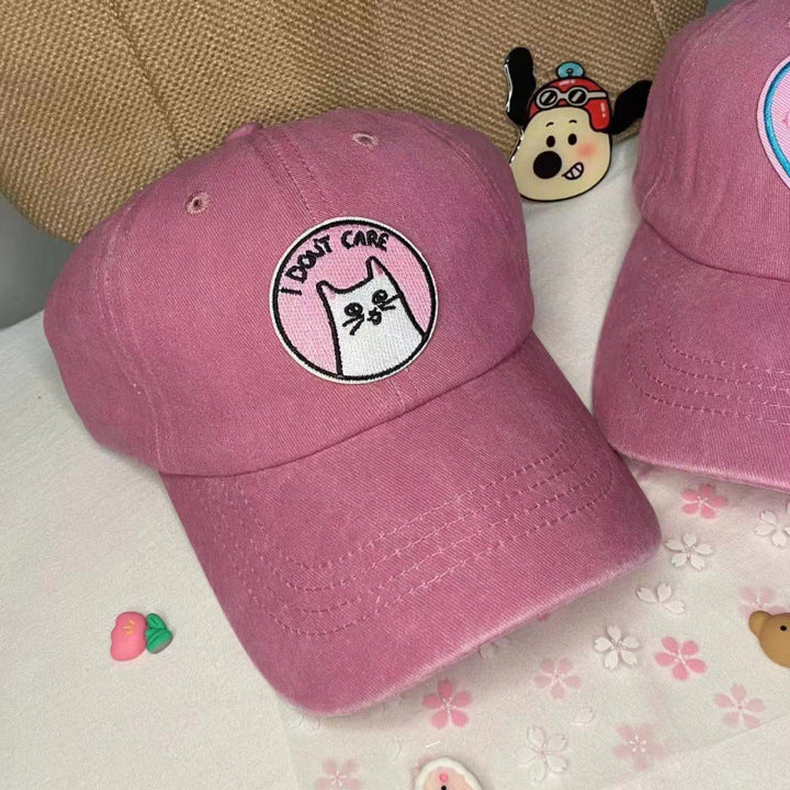 Women's Embroidered Inspirational Cat Baseball Cap Kalsten