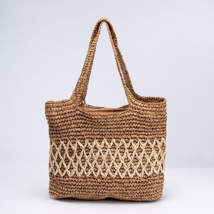 Handwoven shopping bag with decorative pattern Kalsten