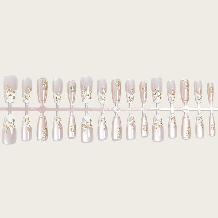 Floral Accented Press-On Nail Set Kalsten