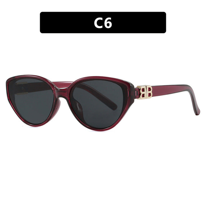 Women's fashionable cat-eye sunglasses with elegant metal frame and UV protection Kalsten