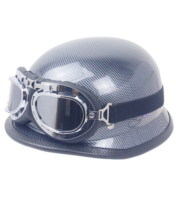 Retro Motorcycle Helmet with Goggles Kalsten