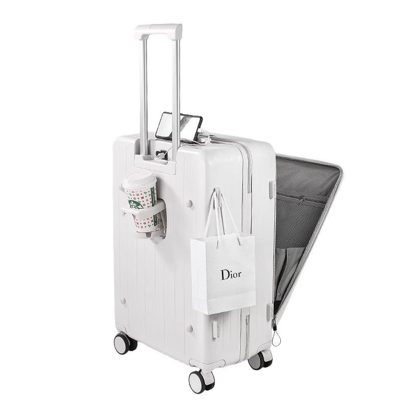 Unisex Tech-Enhanced Spinner Luggage with Expandable Storage Kalsten