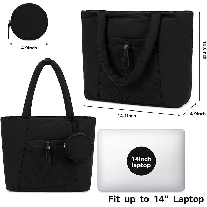 Padded everyday handbag with detachable cosmetic pouch Kalsten