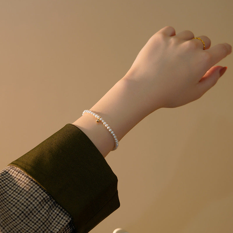Pearl bracelet with fine gold accent Kalsten