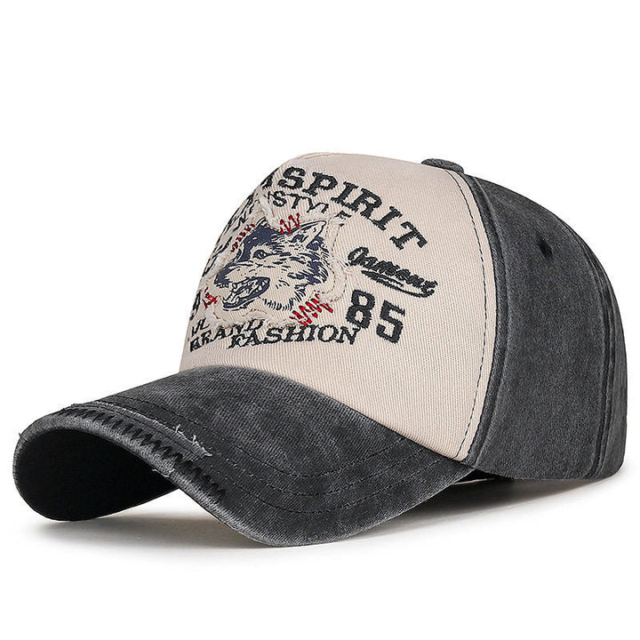 Men's Vintage-Inspired Wolf Graphic Baseball Cap Kalsten
