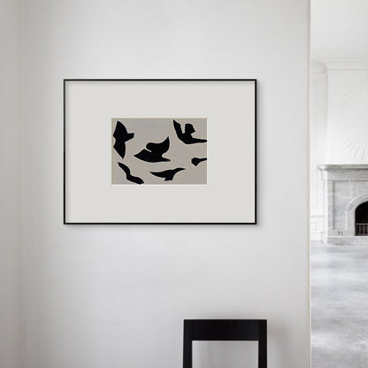 Framed Abstract Bird Artwork