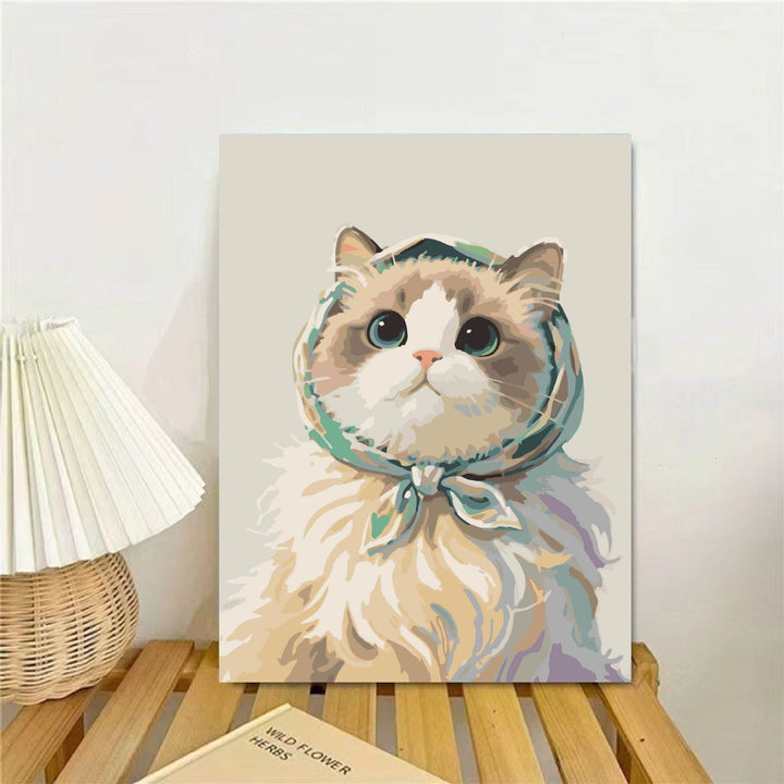 Cat-Themed Illustrated Wall Art Print Kalsten