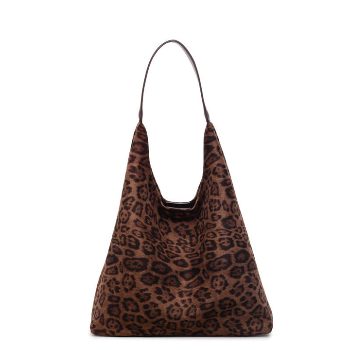 Suede Leopard Print Hobo Bag Kalsten