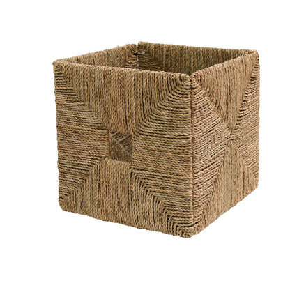 Rectangular storage basket with handwoven design Acalora