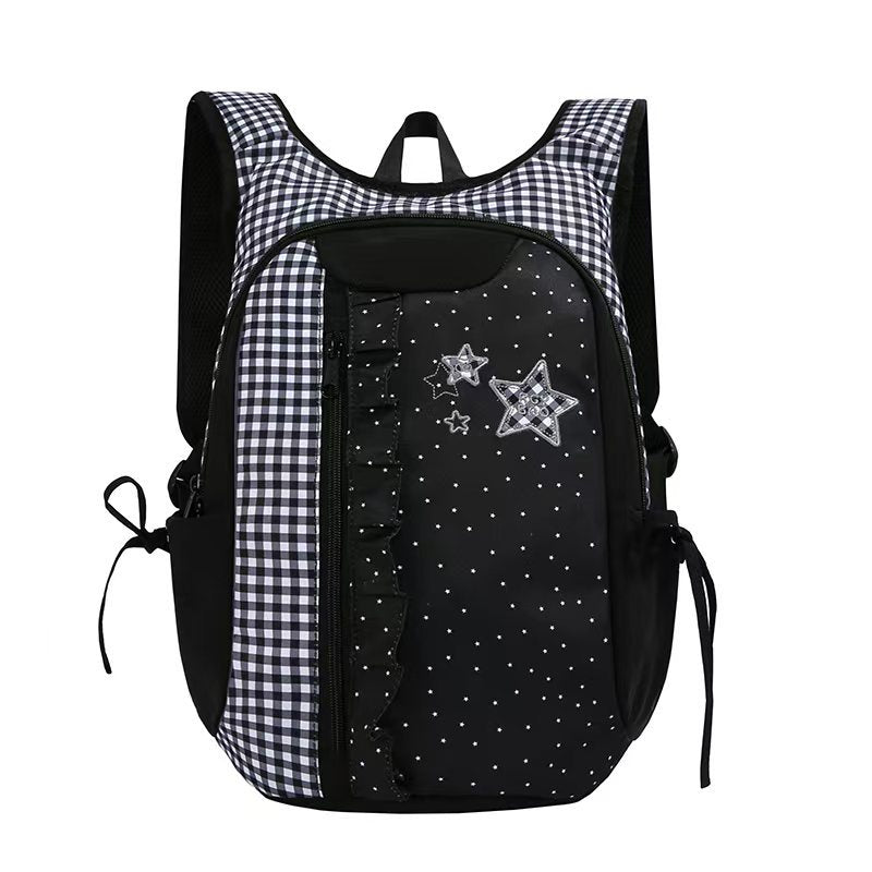 Multi-Pocket Ruffle Design Backpack Kalsten