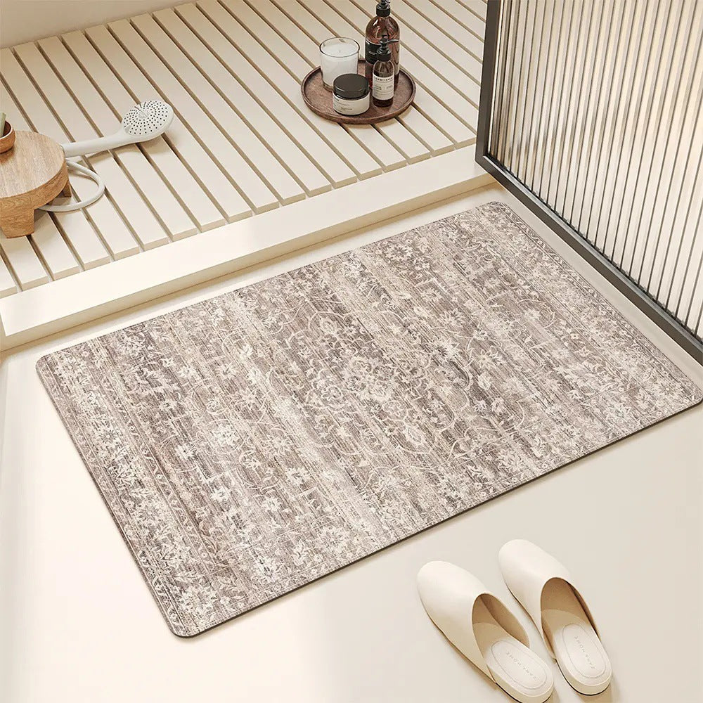 Non-Slip Geometric Pattern Bathroom Mat Kalsten
