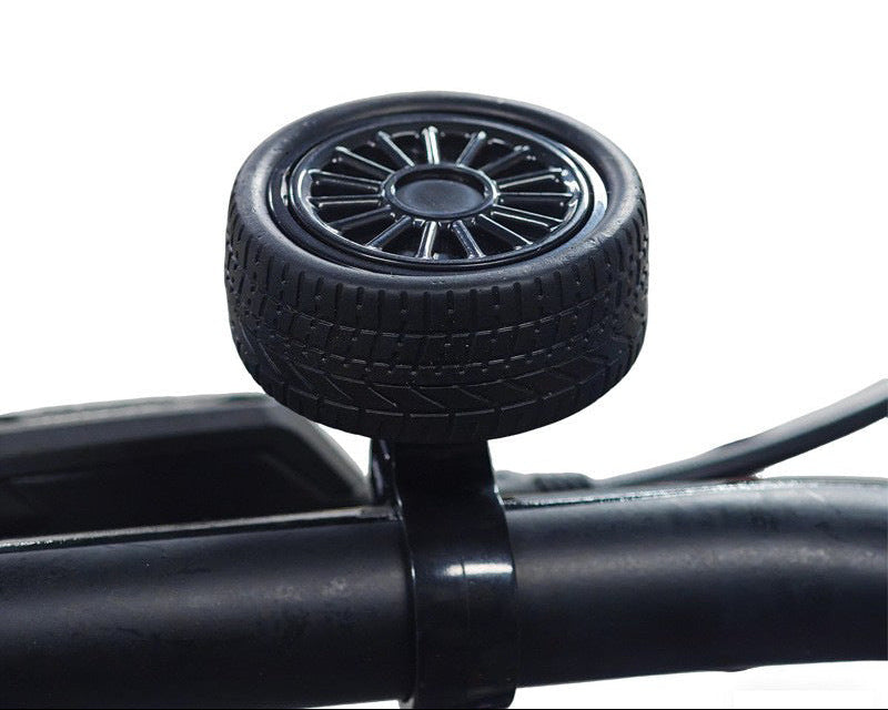novelty wheel-shaped bicycle bell with adjustable handlebar clamp Kalsten