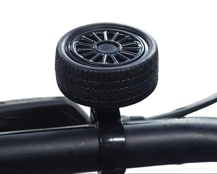 novelty wheel-shaped bicycle bell with adjustable handlebar clamp Kalsten