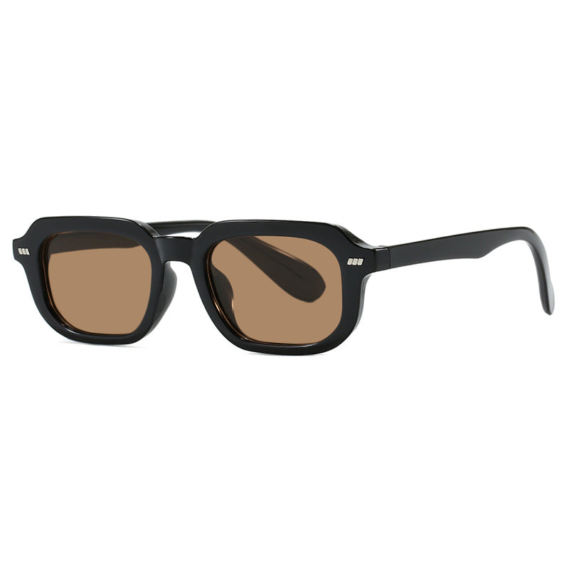 Women’s square sunglasses with high-gloss transparent frame and polarized lenses Kalsten
