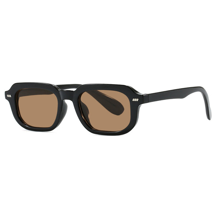 Women’s square sunglasses with high-gloss transparent frame and polarized lenses Kalsten