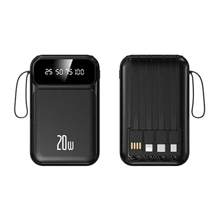 Powerbank with integrated cables and LED display Kalsten