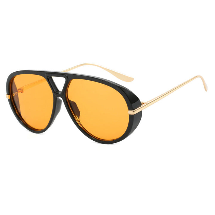 Women's oversized sunglasses with elegant plastic frame and mirrored lenses Kalsten