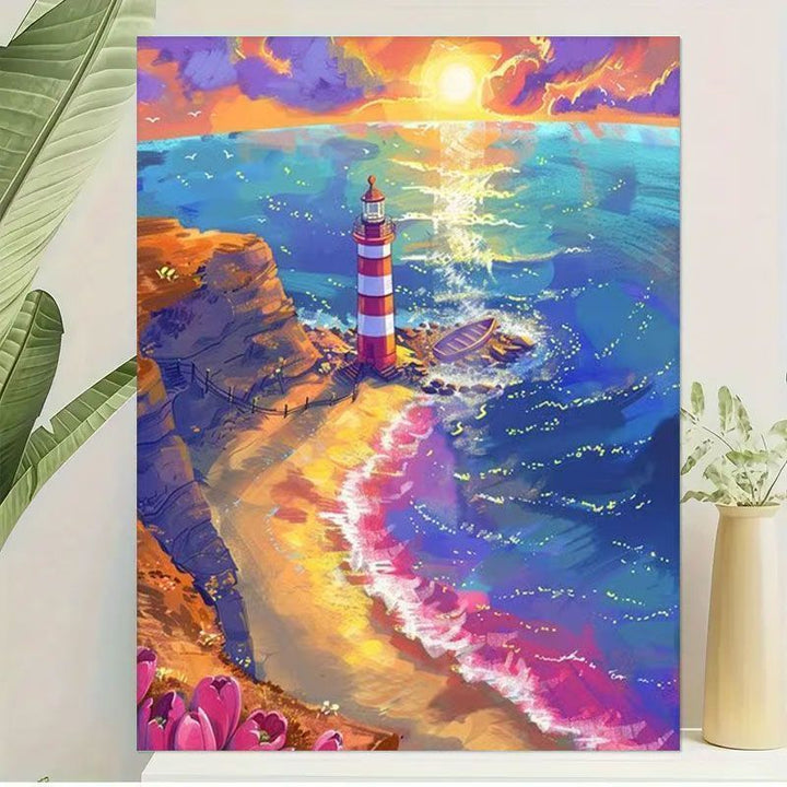 Scenic Lighthouse Canvas Wall Art Kalsten