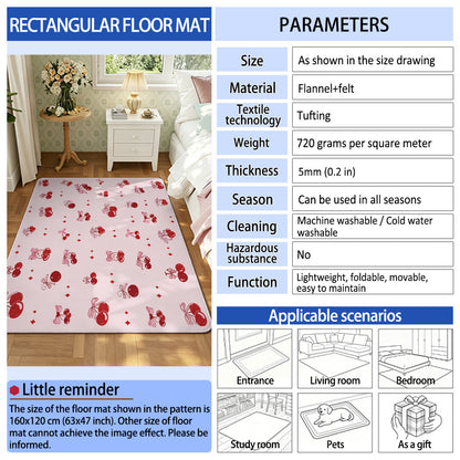 Unisex Cute Cartoon Character Area Rug