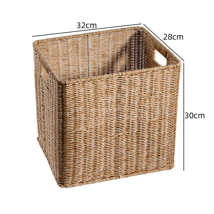 Unisex Rectangular Storage Basket made of braided rattan Kalsten