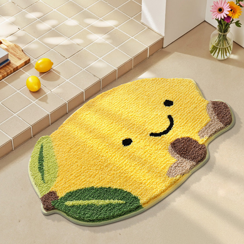 Playful Fruit-Themed Bath Rug Kalsten
