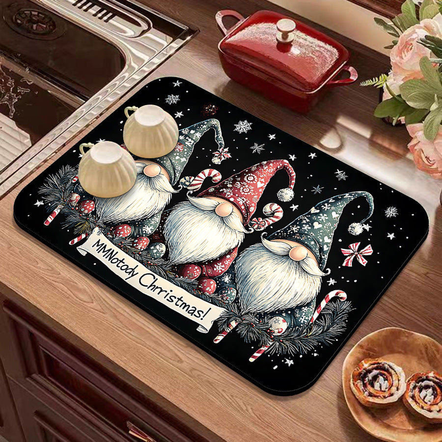 Festive Winter-Themed Kitchen Counter Mat Acalora